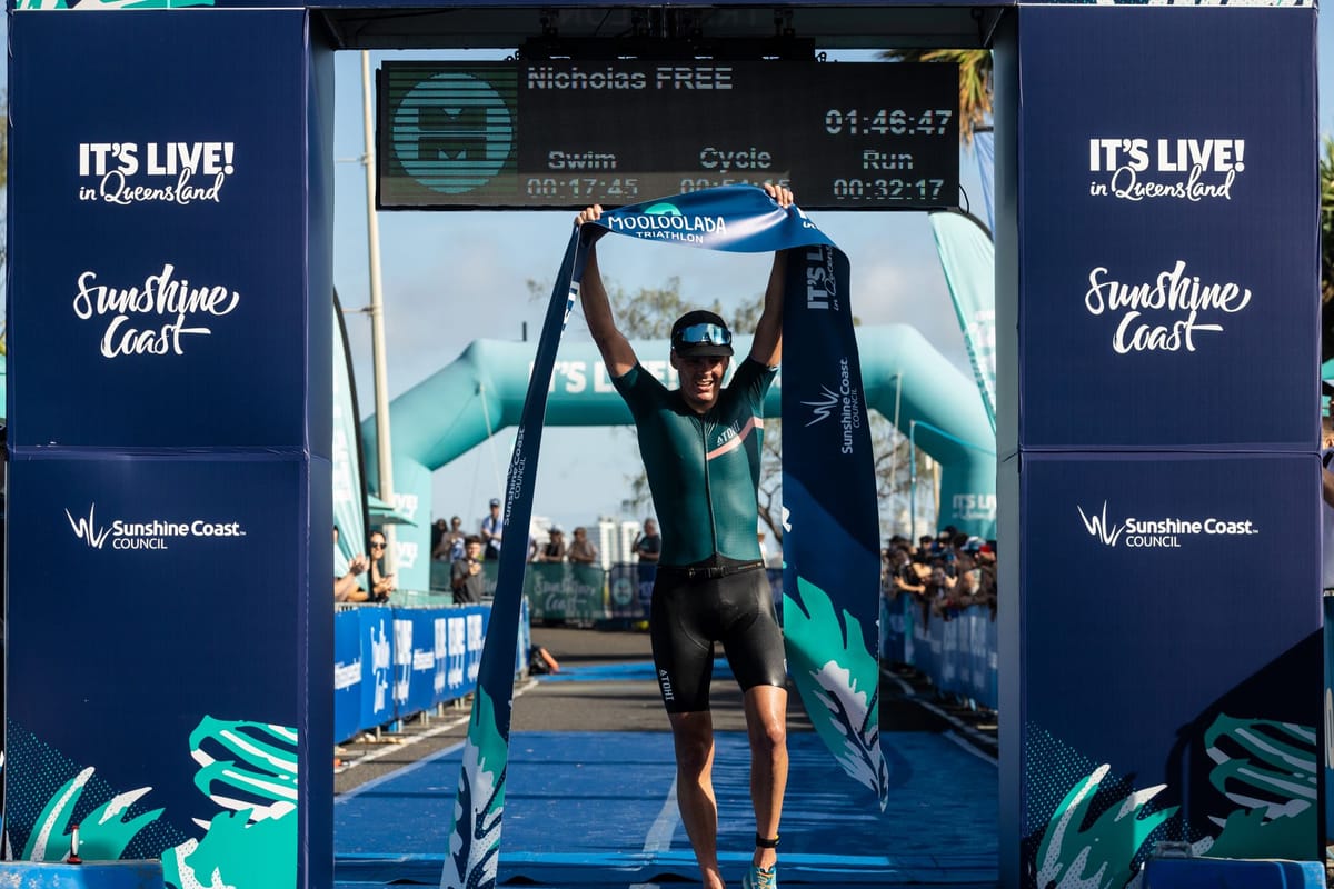 Nicholas Free and Lotte Wilms claim victory at Mooloolaba Triathlon 2023