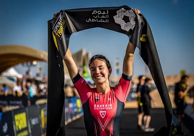 Waugh and Bergere Conquer 2023 Super League Triathlon in NEOM