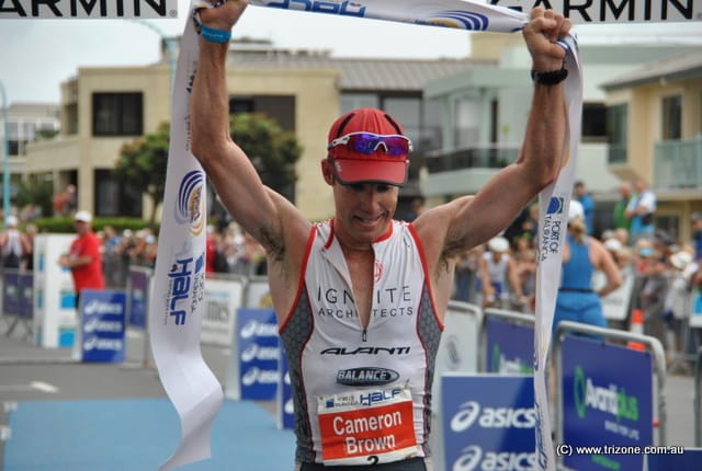 McCormack and Brown talking themselves down in the 2012 Cairns Airport Cairns Ironman