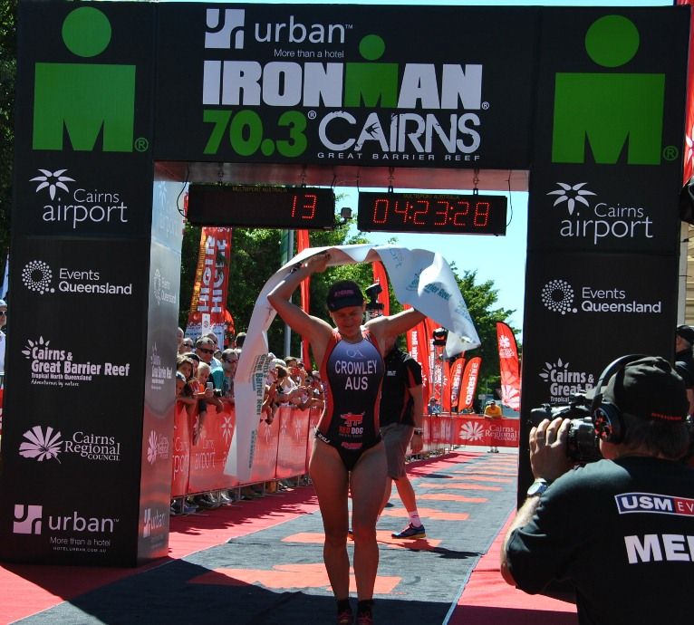 Sarah Crowley wins Urban Hotel Group Ironman 70.3 Cairns 2012
