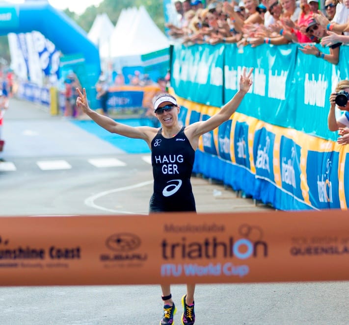 Australian-based, German Anne Haug wins Subaru ITU Triathlon World Cup opener in Mooloolaba