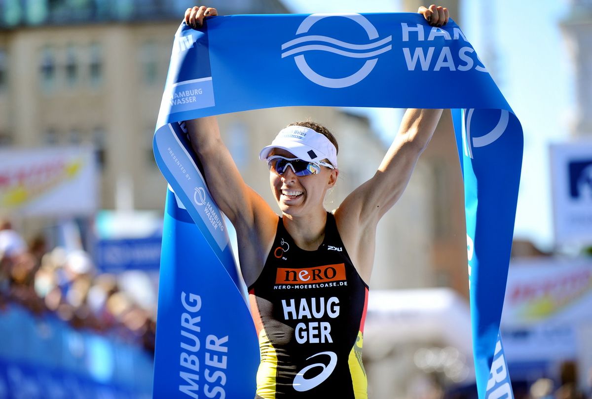 Anne Haug takes a home win at the World Triathlon Series in Hamburg