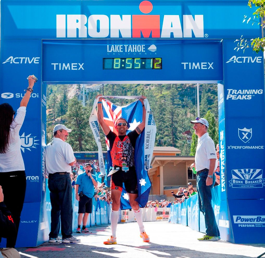 Australian triathlete Chris McDonald wins Ironman Lake Tahoe 2013