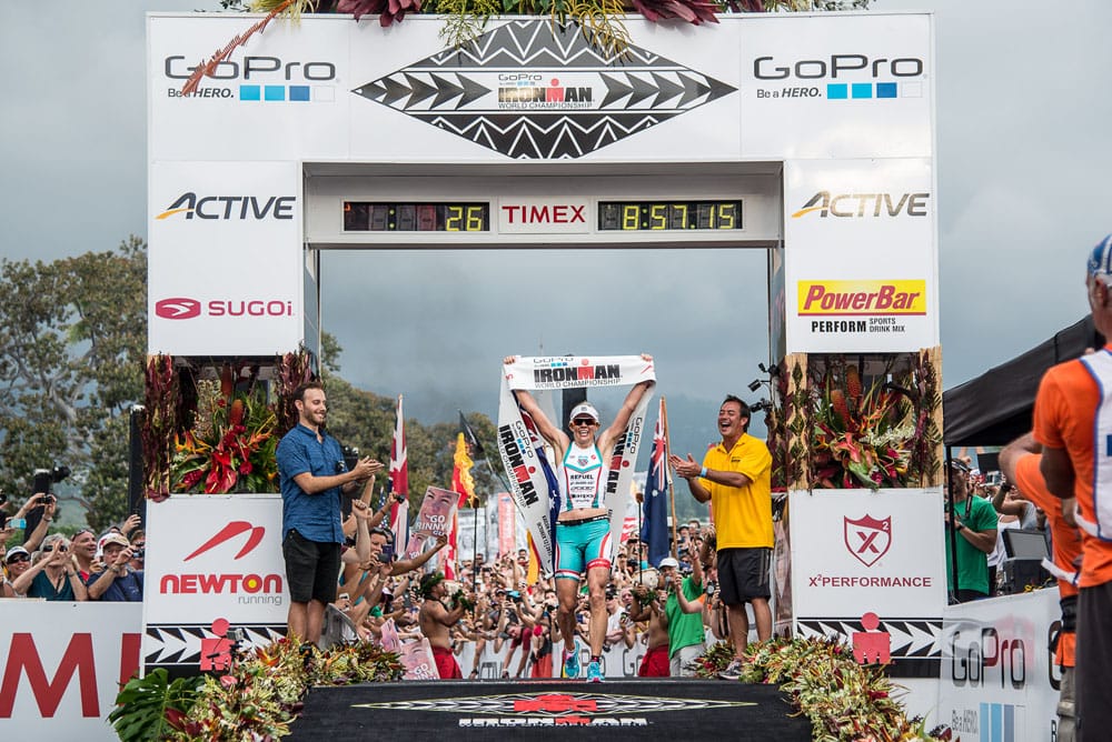 Mirinda Carfrae and Frederik Van Lierde win 2013 GoPro IRONMAN World Championship