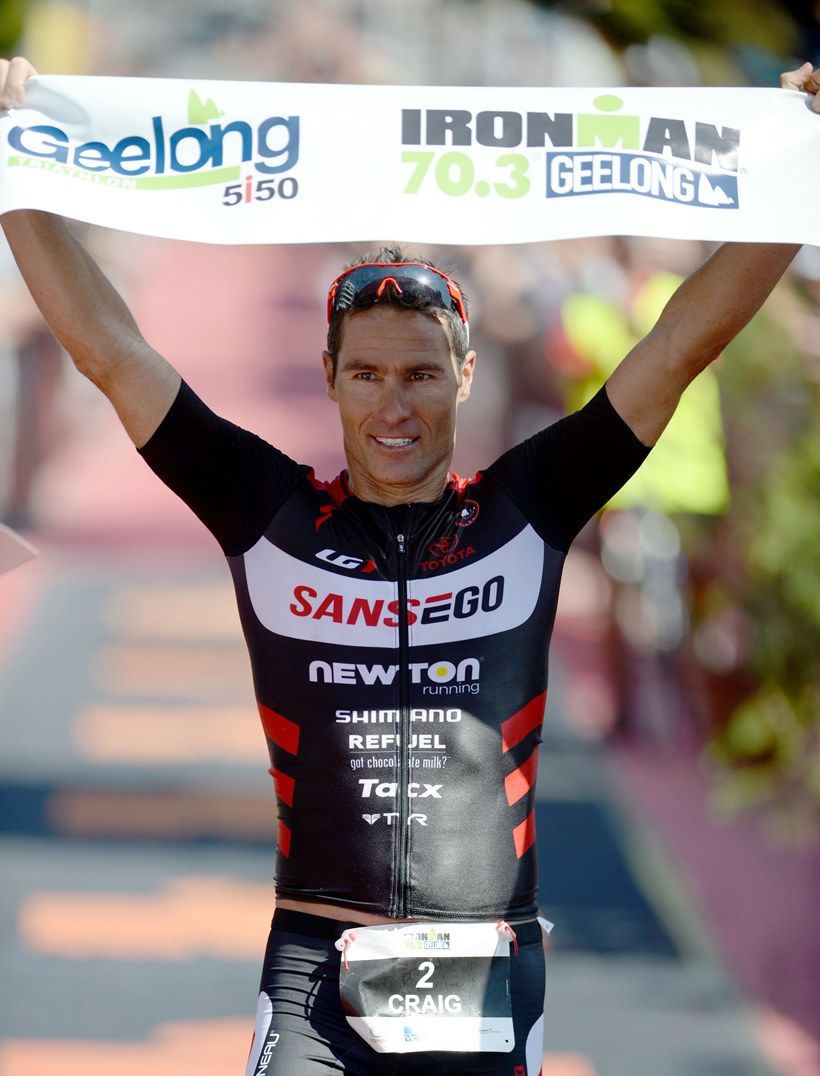 Craig Alexander wins Ironman 70.3 Geelong 2014 ahead of Tim Reed