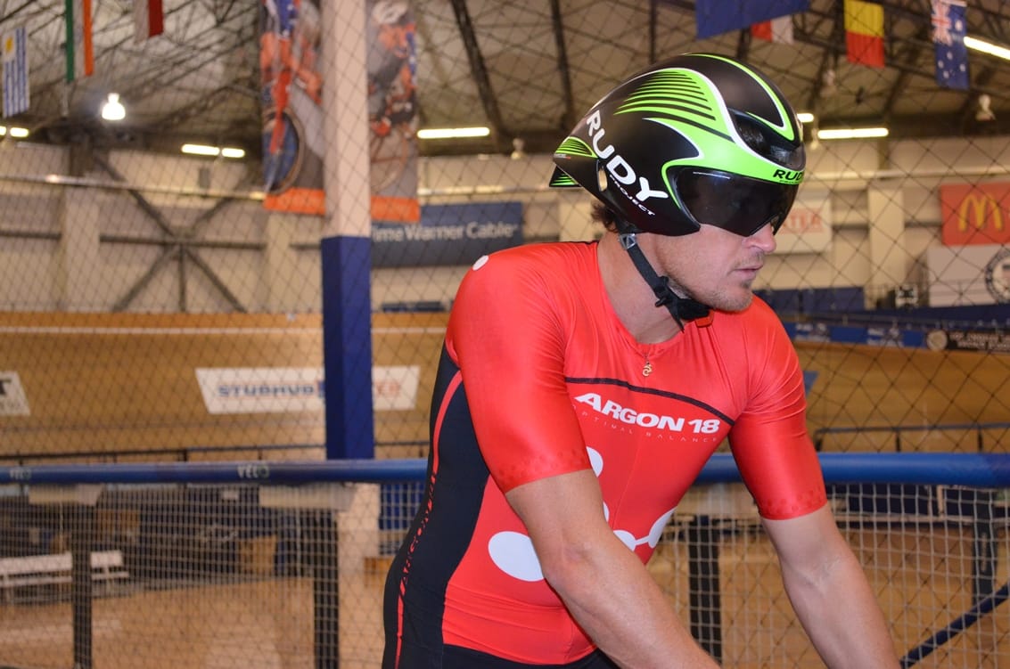 Leon Griffin gets fitted to his bike by FIST and focuses on half iron distance racing