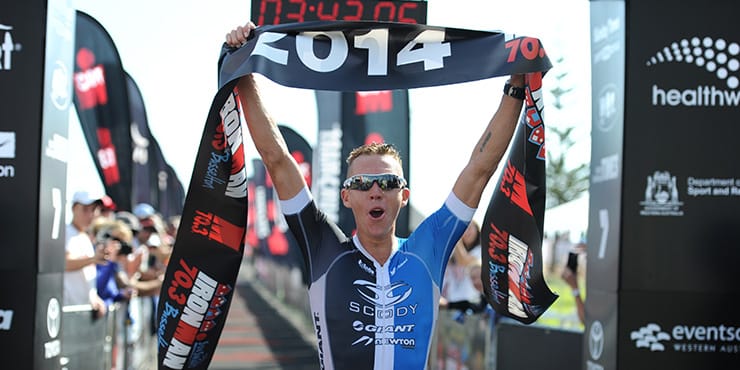 Tim Berkel and Kate Bevilaqua win Ironman 70.3 Busselton 2014