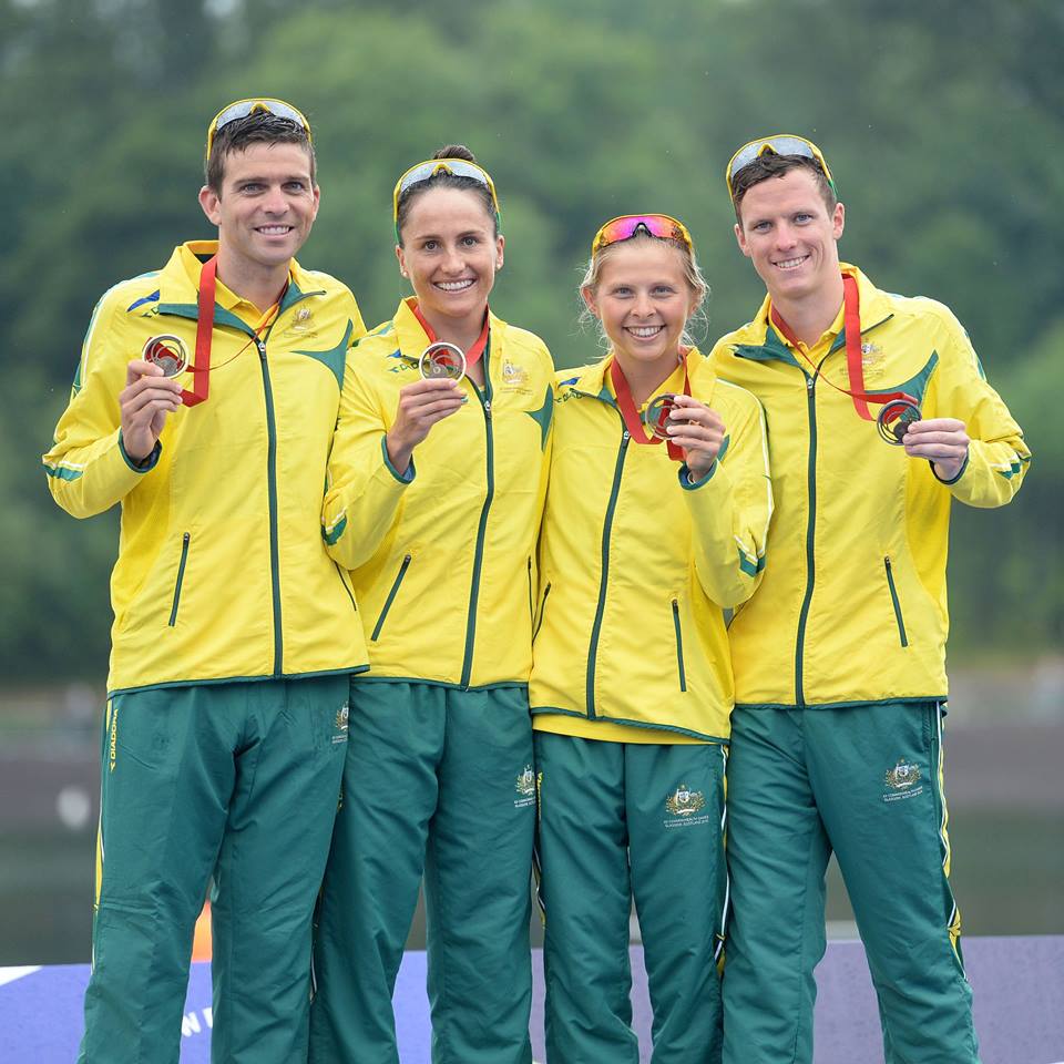 Australia wins Commonweath Games Bronze Medal in Triathlon Mixed Relay