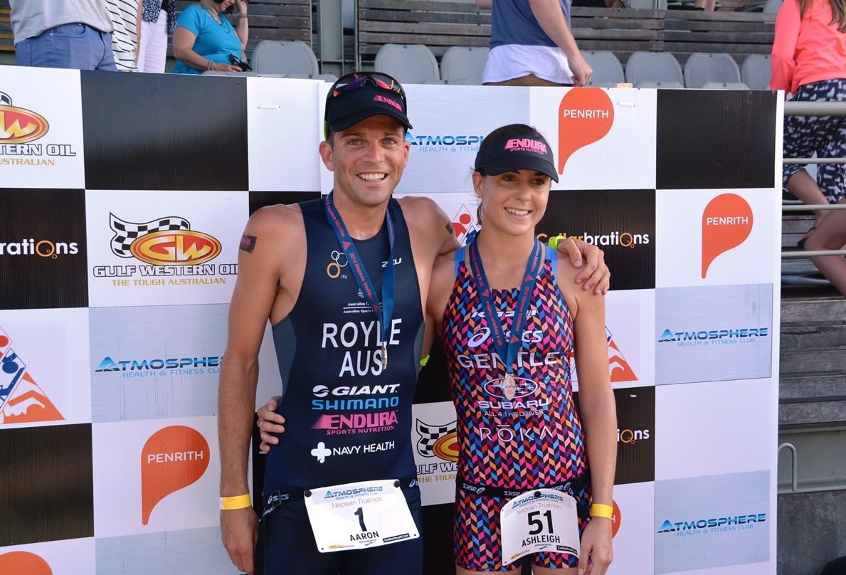 Aaron Royle and Ashleigh Gentle win $76,500 2014 Atmosphere Nepean Triathlon