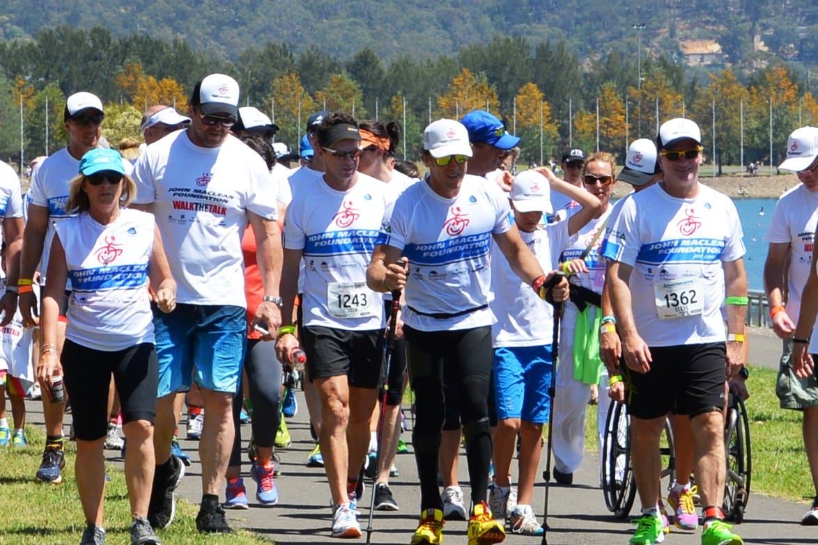 John Maclean returns to the Nepean Triathlon without his wheelchair