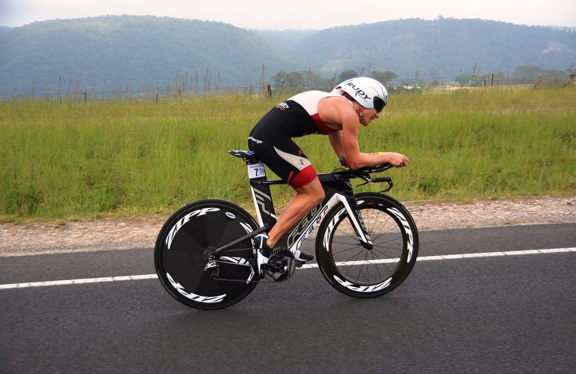 Josh Amberger Cellarbrates his Ironman 70.3 title defense