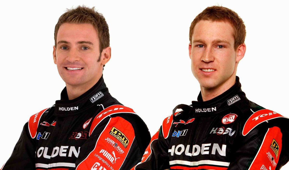 V8 Supercars drivers Will Davison and David Reynolds racing Noosa Triathlon