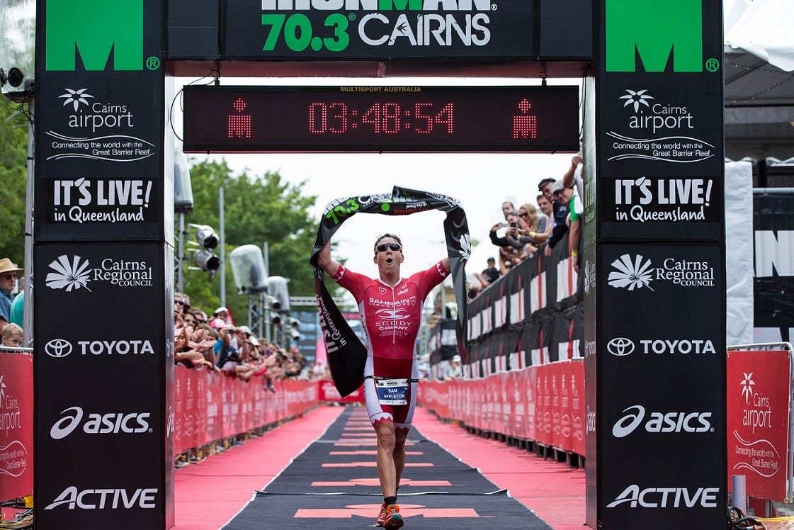 Sam Appleton and Caroline Steffen win Flight Centre Active Travel IRONMAN 70.3 Cairns