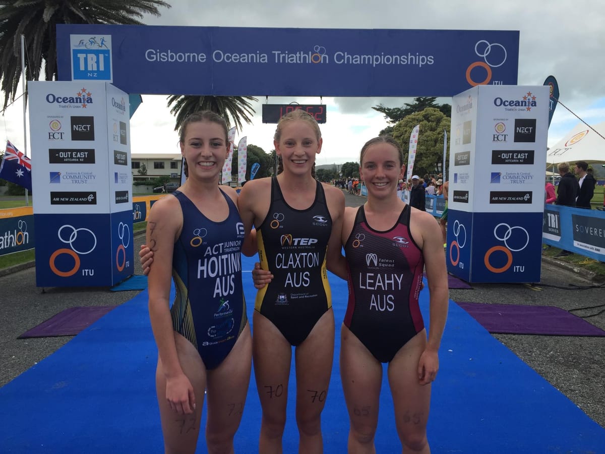 Matthew Hauser and Jessica Claxton triumphant in Oceania Junior Triathlon Championship