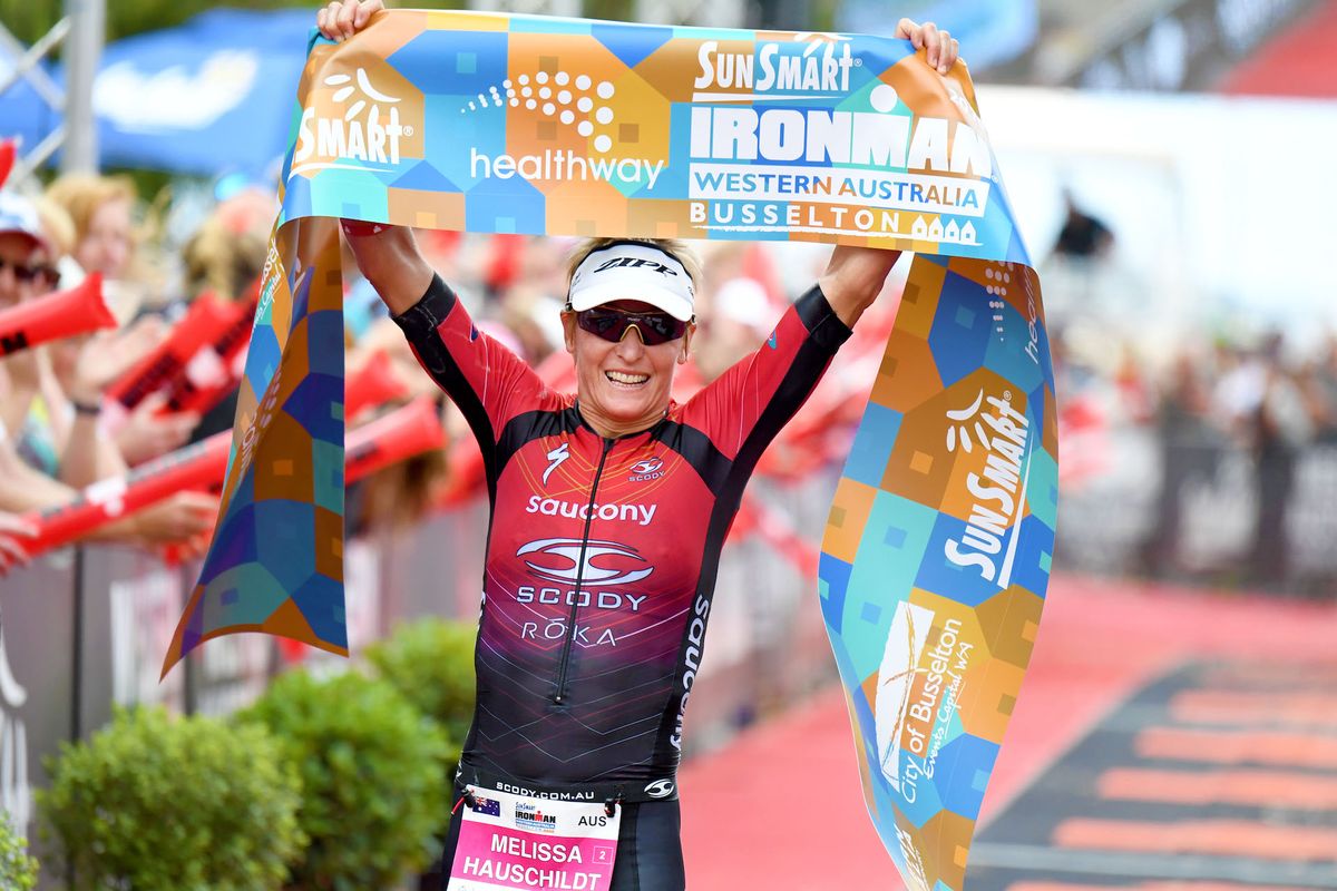 Aussie Mel Hauschildt sets new course record at Ironman Western Australia