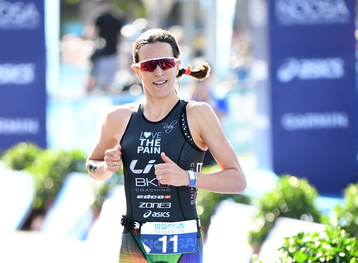 Radka Kahlefeldt Looking Towards to Podium at Ironman 70.3 Western Sydney