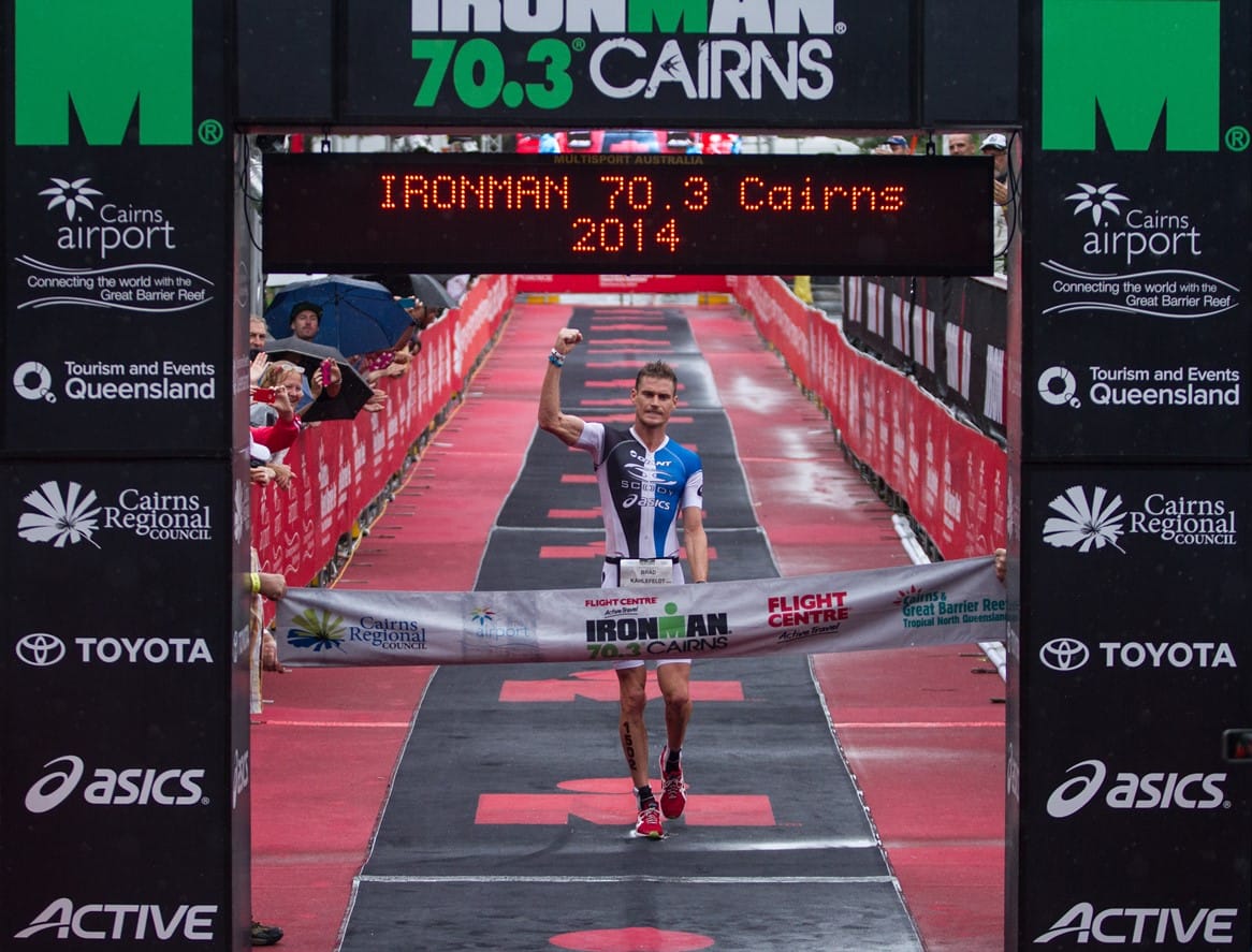 Brad Kahlefeldt and Candice Hammond win Ironman 70.3 Cairns Post image