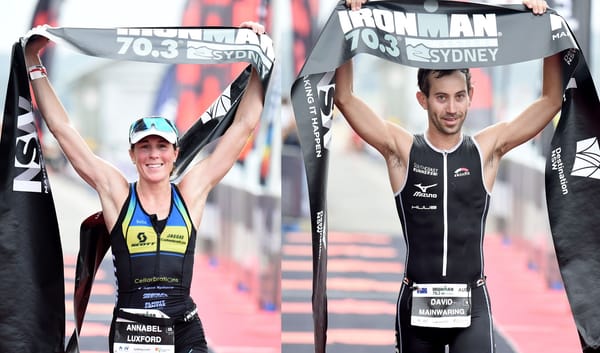 Annabel Luxford and David Mainwaring claim IRONMAN 70.3 Western Sydney titles