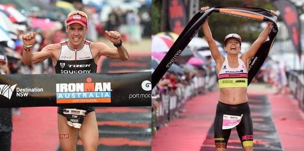 TIM REED AND BETH GERDES CLAIM IRONMAN AUSTRALIA 2016 TITLES