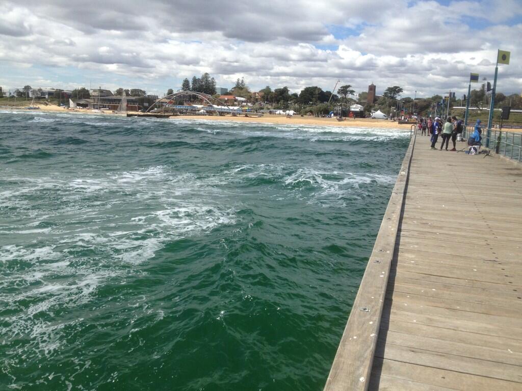 Windy conditions at Ironman Melbourne