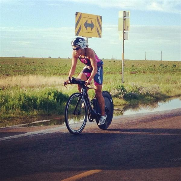 Angela Naeth blew the competition away on the bike leg, taking a commanding lead into T2 and never looked back. Photo:IronmanLive