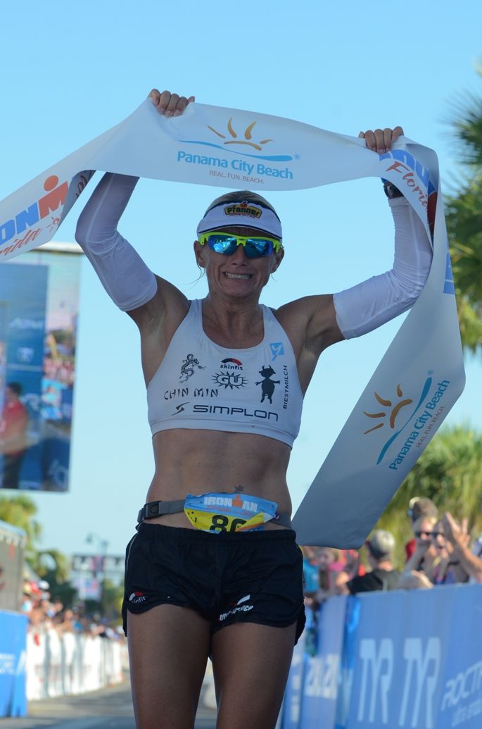 Yvonne Van Vlerken is ecstatic with her win: Photo credit: FinisherPix.com 