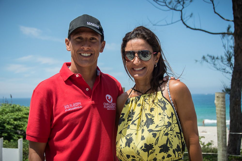 Chris McCormack and Fernanda Keller at the launch of Challenge Florianopolis today