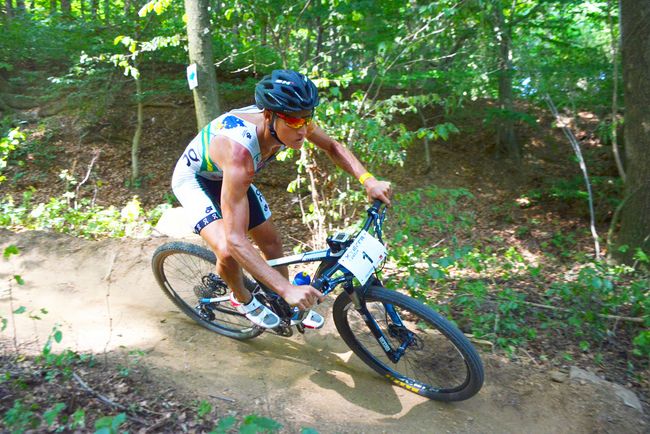 Ben Allen on the way to a win at the XTERRA Czech Championship