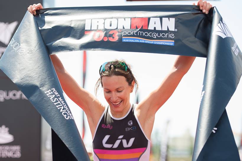 Radka Vodickova Port Macquarie 70.3 2015 Finishline