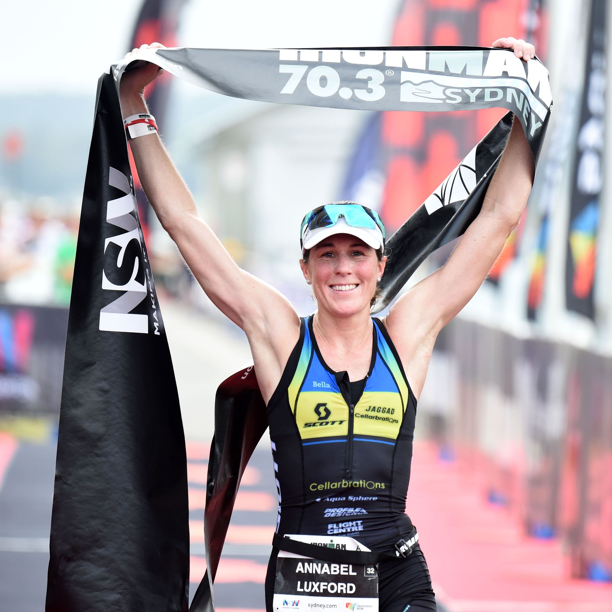 Annabel Luxford enjoys that winning feeling again - Photo Credit: Delly Carr / Ironman.com