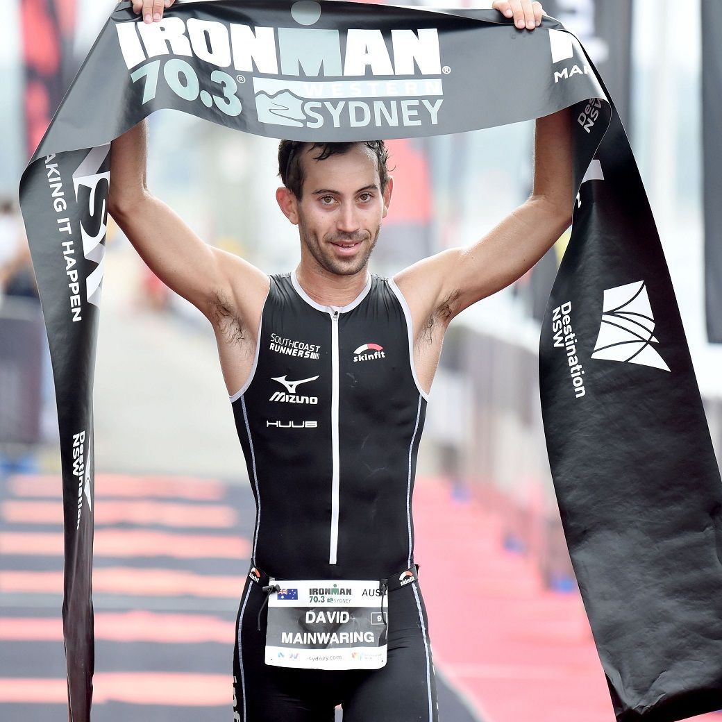 David Mainwaring takes his maiden 70.3 win - Photo Credit: Delly Carr / Ironman.com